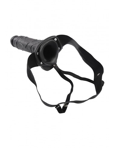 Strapon Fallo Strap On Cavo Real Rapture 8 Black With Balls - Strap-ony, dilda na pasku bez wibracji - 3