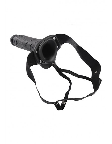 Strapon Fallo Strap On Cavo Real Rapture 8 Black With Balls - Strap-ony, dilda na pasku bez wibracji - 3