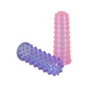 Nakładki na palce Love Fingers x 2 – zestaw 2 teksturowanych rękawów PVC, 8 cm - 2