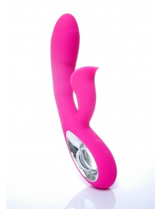 Masażer Z Króliczkiem Daro 12 Funkcji Usb Różowy - Wibratory Króliczki - 1