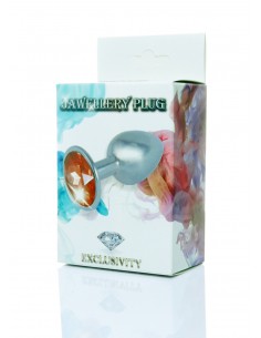 Korek analny Butt plug Jewellery PLUG Pomarańczowy - Korki analne stalowe - 1