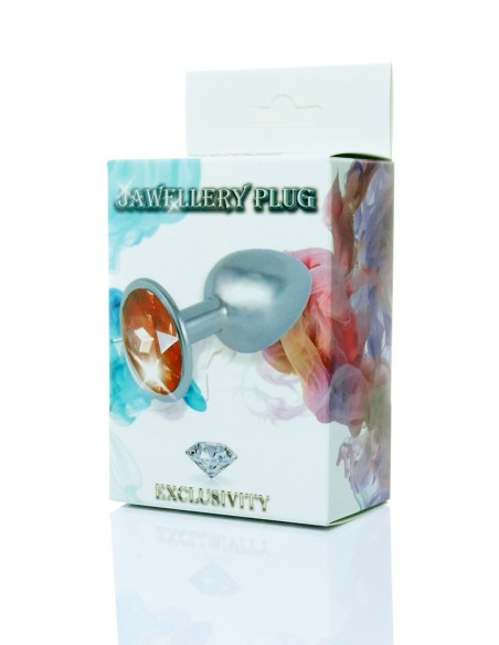 Korek analny Butt plug Jewellery PLUG Pomarańczowy - Korki analne stalowe - 1