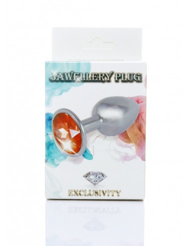 Korek analny Butt plug Jewellery PLUG Pomarańczowy - Korki analne stalowe - 5