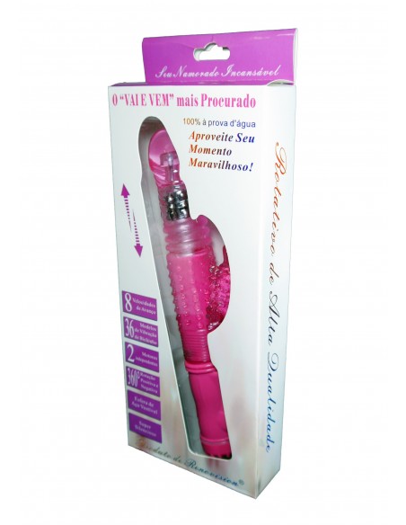 Różowy Wibrator Króliczek 36 Funkcji Wibracji, Rotacji, Góra/Dół - Wibratory Króliczki - 4