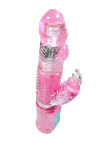 Różowy Wibrator Króliczek 36 Funkcji Wibracji, Rotacji, Góra/Dół - Wibratory Króliczki - 5