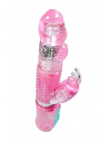 Różowy Wibrator Króliczek 36 Funkcji Wibracji, Rotacji, Góra/Dół - Wibratory Króliczki - 5