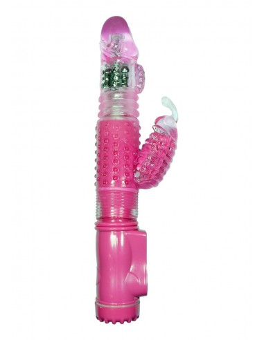 Różowy Wibrator Króliczek 36 Funkcji Wibracji, Rotacji, Góra/Dół - Wibratory Króliczki - 6