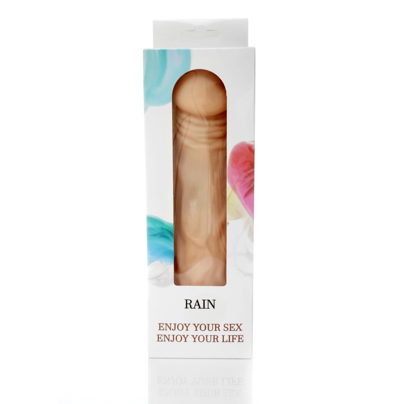 Wibrator RAIN CyberSkin® - anatomiczne odwzorowanie prącia, regulacja prędkości wibracji, wymiary w karcie produktu - 7