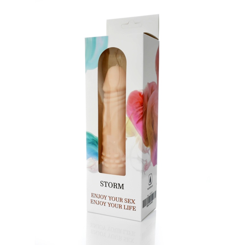 Wibrator STORM-12 CyberSkin® - 12 trybów wibracji, pulsacji i eskalacji, wypustki u nasady - 2