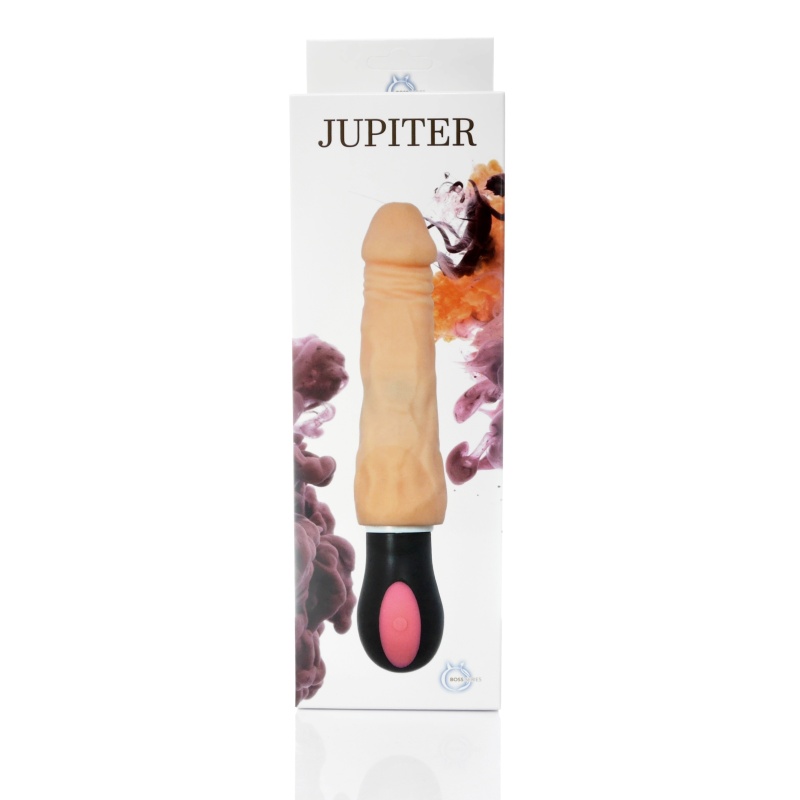 Wibrator Jupiter USB - rotacyjny, 12 trybów wibracji, powłoka Cyber Skóra, 27 cm - 4