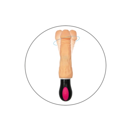 Wibrator Jupiter USB - rotacyjny, 12 trybów wibracji, powłoka Cyber Skóra, 27 cm - 10