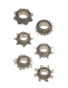 Zestaw pierścieni erekcyjnych Menzstuff Strecheable Ring Set 6 szt. - Pierścienie erekcyjne niewibrujące - 1