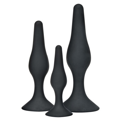 Zestaw korków analnych Curvy Companions 3pcs z ergonomicznym łukiem, 10–15 cm - 1