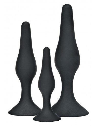 Buttplug Curvy Companions Kit 3 Pcs Black - Korki analne pozostałe - 1