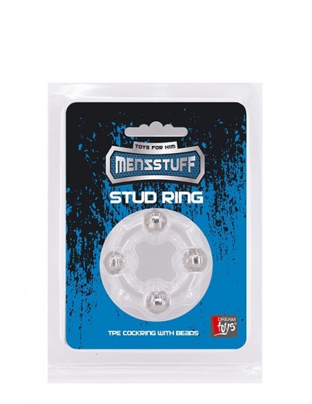 Pierścień na Penisa Menzstuff Stud Ring Clear - Pierścienie erekcyjne niewibrujące - 2