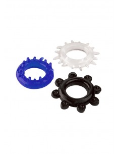 Zestaw pierścieni erekcyjnych C-Ring Set-Color 3 szt. - Pierścienie erekcyjne niewibrujące - 1