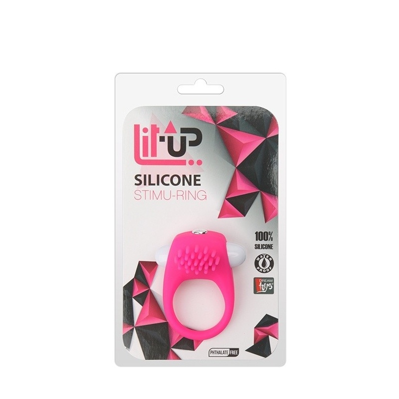 Pierścień Na Penisa Wibrujący Lit-Up Silikonowy Stimu Ring 5 Różowy - 2