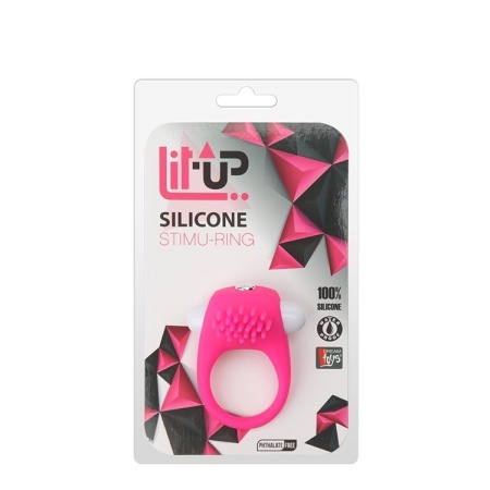 Pierścień Na Penisa Wibrujący Lit-Up Silikonowy Stimu Ring 5 Różowy - 2