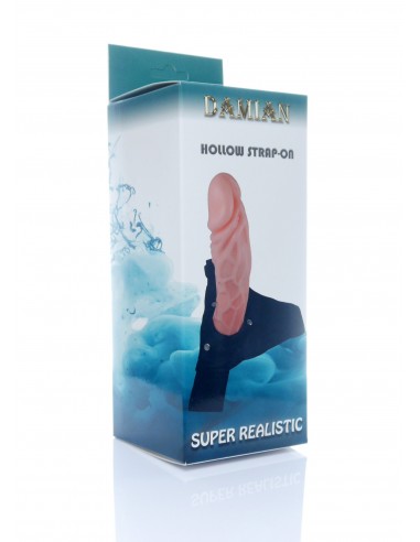 Strapon Hollow Strap-On Damian - Strap-ony, dilda na pasku bez wibracji - 3