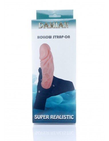 Strapon Hollow Strap-On Damian - Strap-ony, dilda na pasku bez wibracji - 6