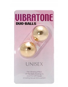 Kulki Gejszy Vibratone Duo Balls Gold Blistercard - Kulki Gejszy Podwójne i Pojedyncze - 1 2