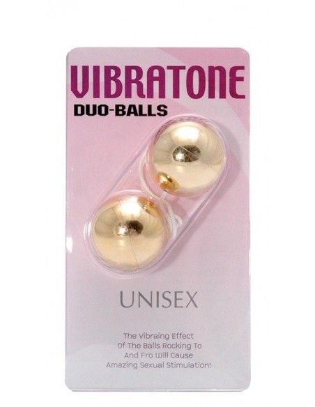 Kulki Gejszy Vibratone Duo Balls Gold Blistercard - Kulki Gejszy Podwójne i Pojedyncze - 2