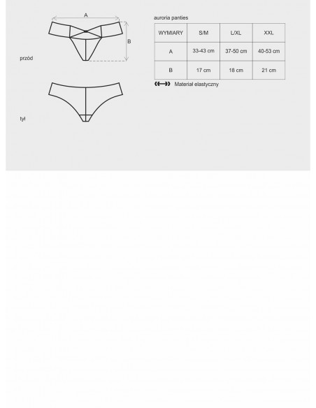 Zniewalająca bielizna Auroria Figi  S/M - Figi - 7