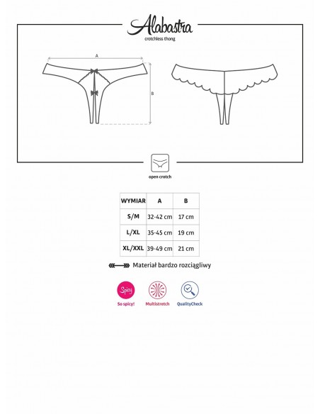 Alabastra Stringi Otwarte  S/M - Stringi - 7