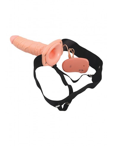 Strapon Z Wibracjami Cavo Real Rapture 8 Flesh - Strap-ony, dilda na pasku z wibracją - 1