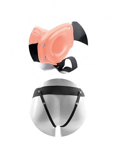 Strapon Z Wibracjami Cavo Real Rapture 8 Flesh - Strap-ony, dilda na pasku z wibracją - 3