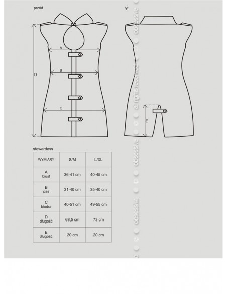 Strój Stewardessy Stewardess Kostium  S/M - Kostiumy i przebrania erotyczne - 5