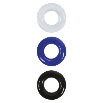 Pierścienie erekcyjne Cock Ring Set-color – silikon, 3 średnice - 1