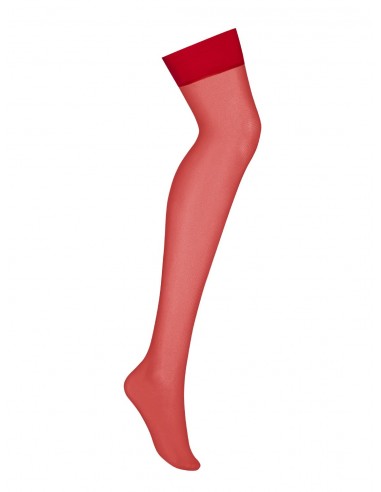 Bielizna Erotyczna S800 Pończochy Czerwone  S/M - Pończochy - 5