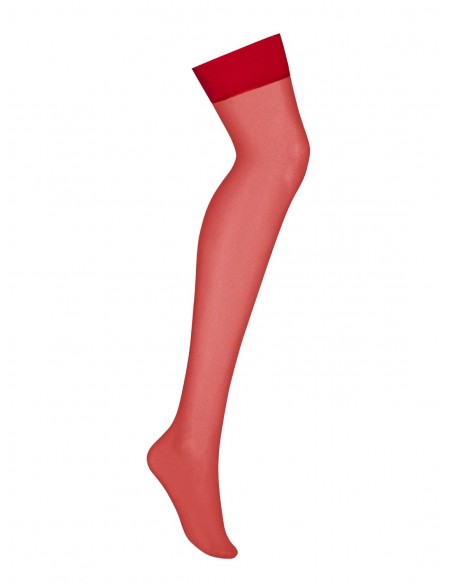 Bielizna Erotyczna S800 Pończochy Czerwone  S/M - Pończochy - 5