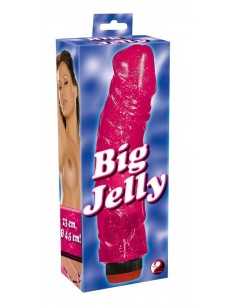 Realistyczny Duży Żelowy Wibrator Big Jelly Pink - Wibratory Realistyczne - 1 2