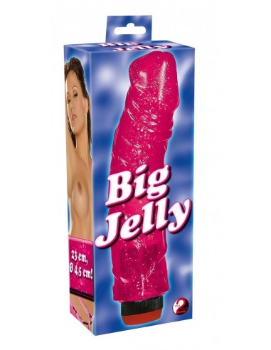Realistyczny Duży Żelowy Wibrator Big Jelly Pink - Wibratory Realistyczne - 2