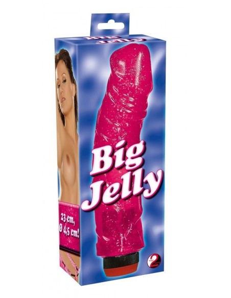 Realistyczny Duży Żelowy Wibrator Big Jelly Pink - Wibratory Realistyczne - 2
