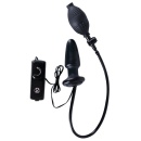 Korek analny Fanny Hill's Butt Plug black – nadmuchiwany z wibracjami, 12 cm, Ø 2,5–3,8 cm - 1