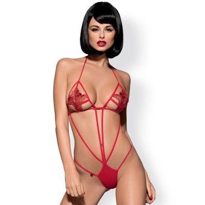 Bielizna erotyczna Luiza body czerwone - 1
