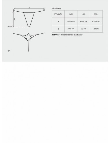 Bielizna erotyczna Luiza Stringi Czarne  S/M - Stringi - 4