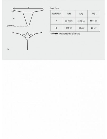 Bielizna erotyczna Luiza Stringi Czarne  S/M - Stringi - 4