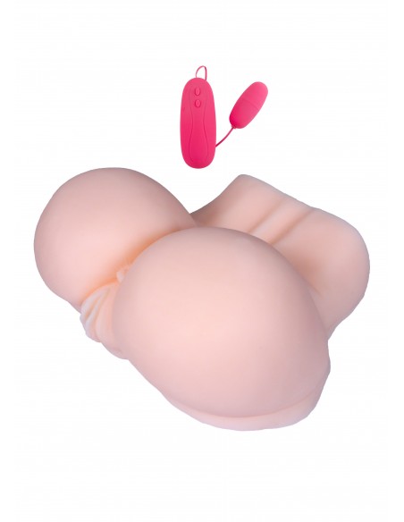 Wypięta Sztuczna Pochwa I Tyłeczek XXL Z Wibracjami - Masturbatory i Sztuczne pochwy - 1