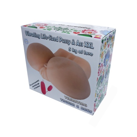 Masturbator Life-Sized Pussy & Ass XXL z wibracjami (27 x 34 x 13 cm) - 2