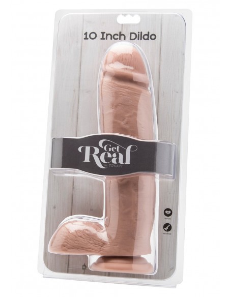 Dildo Cock 10 Inch W/ Balls Flesh - Dilda realistyczne - 2