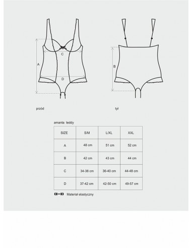 Uwodzicielska bielizna Amanta body  S/M - Body - 5
