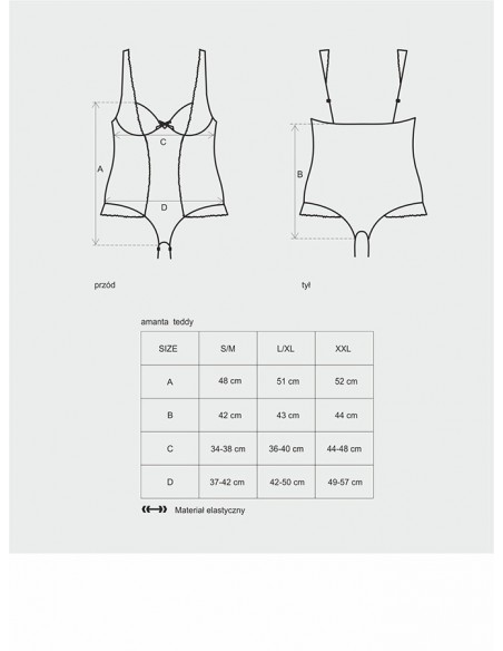 Uwodzicielska bielizna Amanta body  S/M - Body - 5