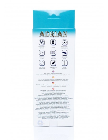 Strapon Z Wibracjami Hollow Strap-On Adrian - Strap-ony, dilda na pasku z wibracją - 6