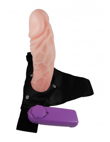 Strapon Z Wibracjami Hollow Strap-On Adrian - Strap-ony, dilda na pasku z wibracją - 8