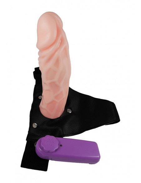 Strapon Z Wibracjami Hollow Strap-On Adrian - Strap-ony, dilda na pasku z wibracją - 8