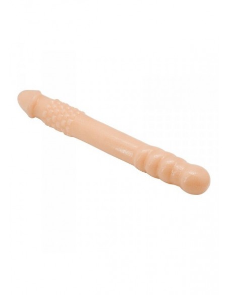 Małe podwójne dildo Toyz4Lovers NERO 25,4 cm Cieliste - Dilda podwójne - 2